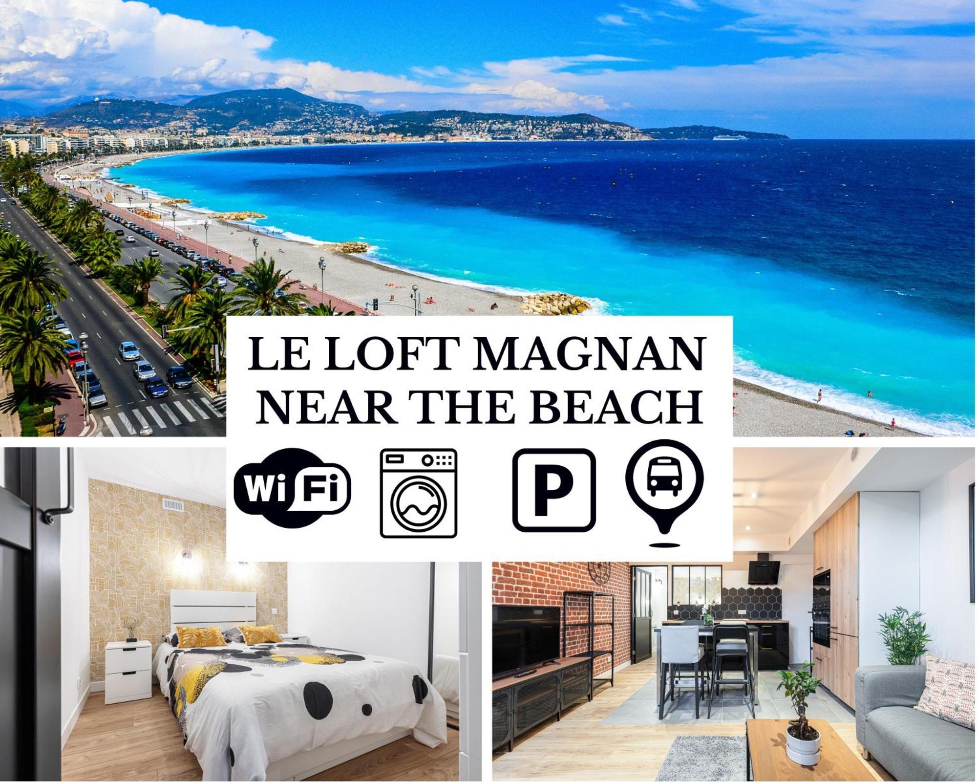 Le Loft Magnan - Ac- Pres Mer - Wifi - Parking - Confort Et Moderne - Supermarches Et Tram Proches Nice Eksteriør billede